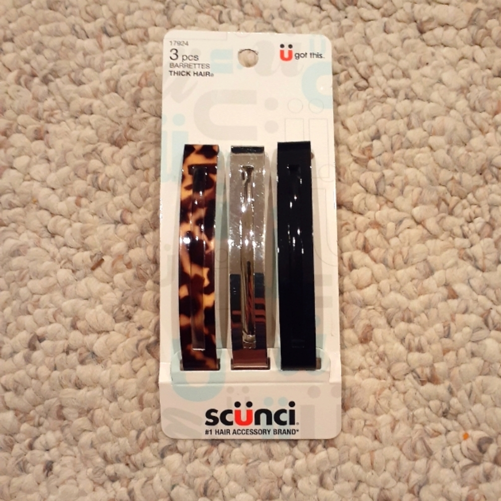 Three Piece Barrette by Scunci for Thick Hair